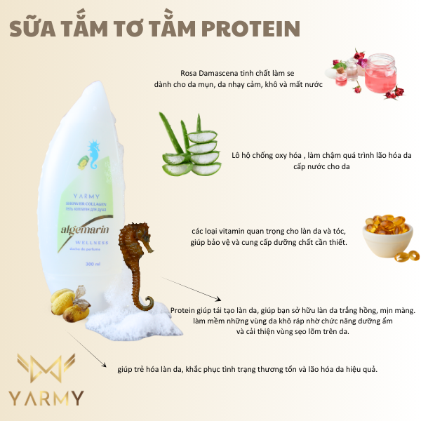 sữa tắm tơ tằm protein 