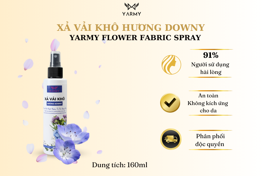 Xịt xả vải khô hương downy