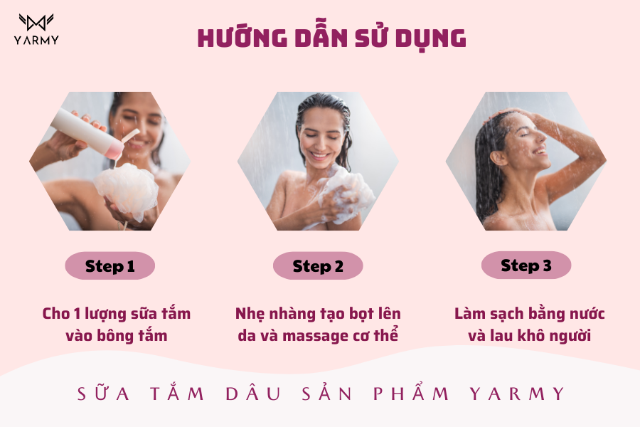 cách sử dụng sữa tắm dâu tây