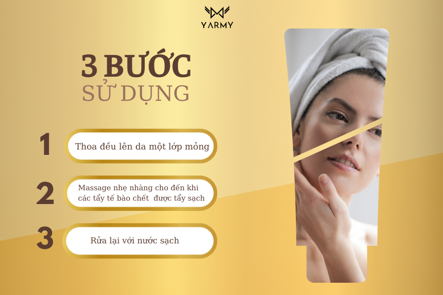 Các bước sử dụng kem tẩy tế bào chết