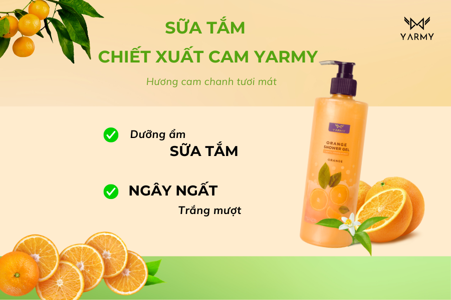 Hiệu quả sữa tắm chiết xuất cam