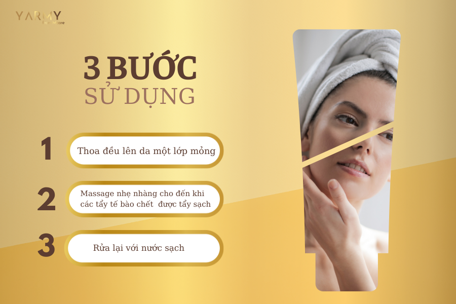 Các bước sử dụng tẩy da chết