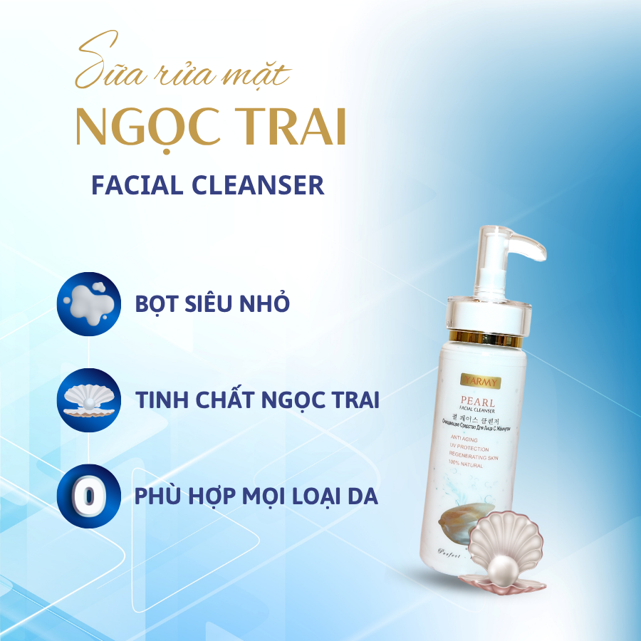 Thành phẩn sữa rửa mặt ngọc trai